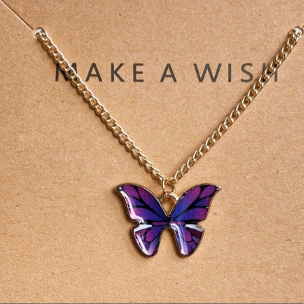2 for$15 Make a Wish Butterfly Necklace - Picture 2 of 4